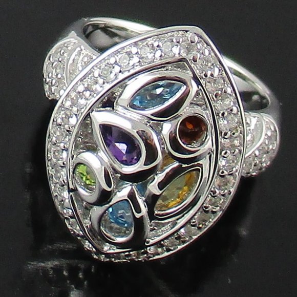 Victoria Wieck 2.14ct Multigem Mosaic Overlay Ring - Picture 5 of 7